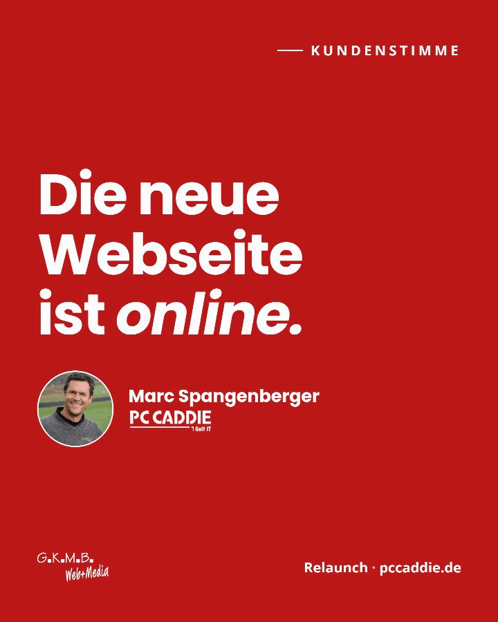 „Die neue Webseite ist online – und wir freuen uns riesig über das Ergebnis." – Marc Spangenberger, PC CADDIE Solche…